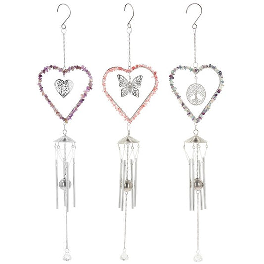 Sun Gem Wind Chimes Heart