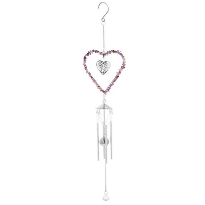 Sun Gem Wind Chimes Heart