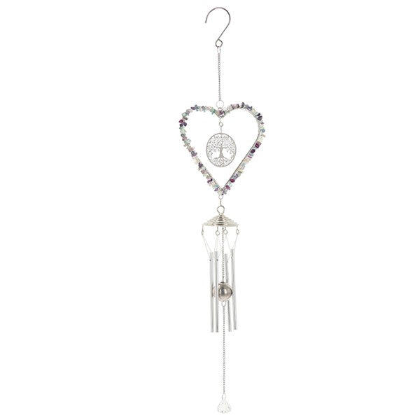 Sun Gem Wind Chimes Heart