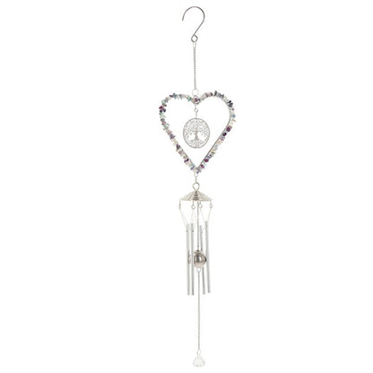 Sun Gem Wind Chimes Heart