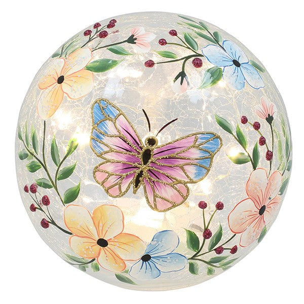 Crackle Pretty Butterfly LED Ball Large
