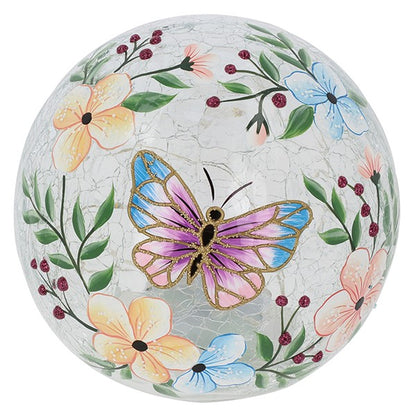Crackle Pretty Butterfly LED Ball Large