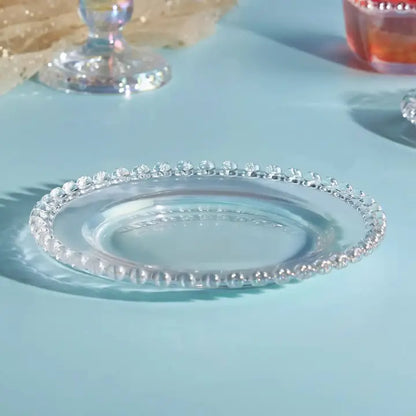 Heart Collection Glass Side Plate, 19cm, Clear