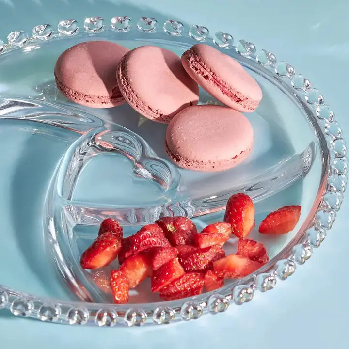 Heart Collection Glass Serving Dish, 23cm, Clear