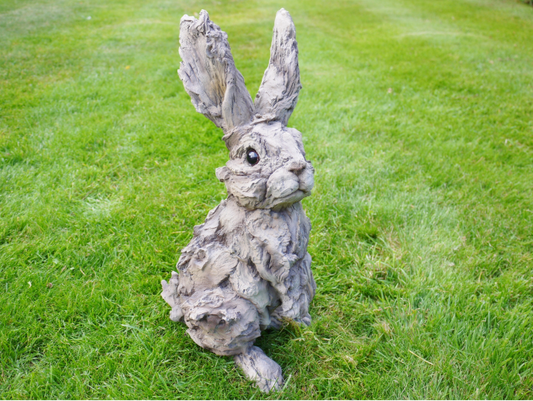 41cm Rabbit Ornament - Wood Effect