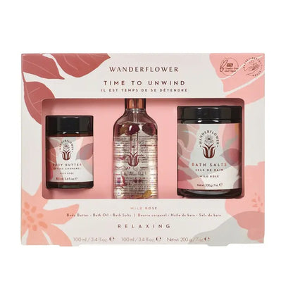 Time To Unwind Bath & Body Set - Wild Rose