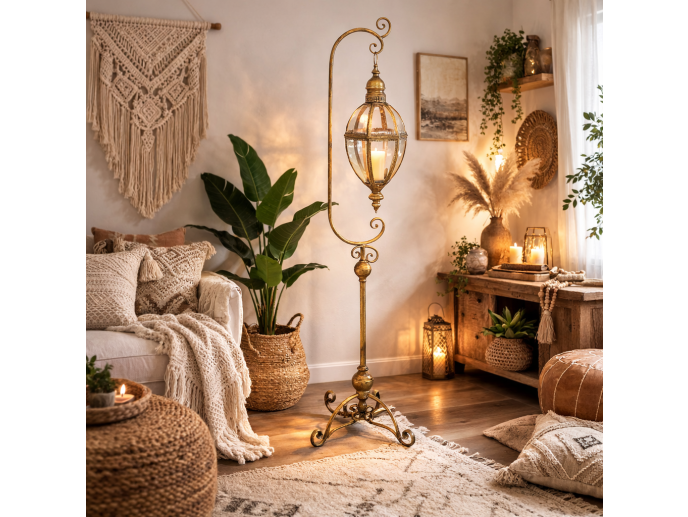 Vintage Gold Hanging Lantern