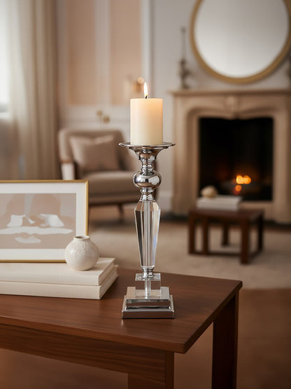 Amara Crystal and Metal Large Candle Holder