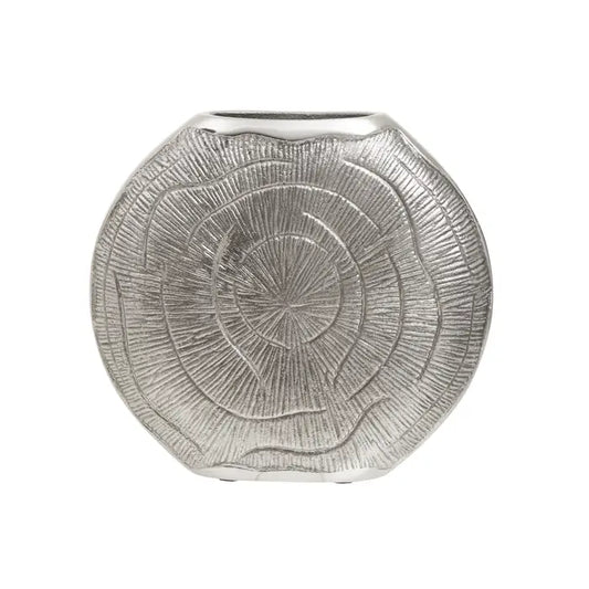 Silva Small Oak Effect Silver Finish Vase