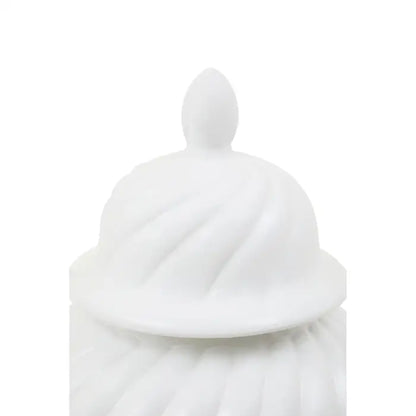 Damson Ceramic White Ginger Jar