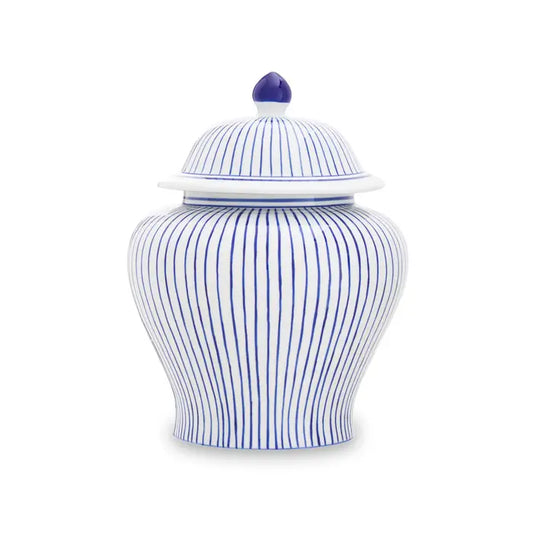 Damson White And Blue Ceramic Jar