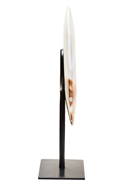 Oleena Small Round Dia 20cm Onyx Disc Sculpture