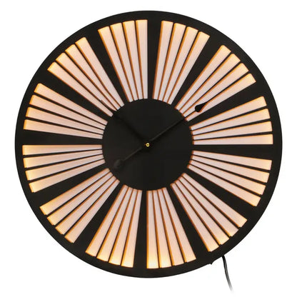 Genova Light Up Black And White Wall Clock