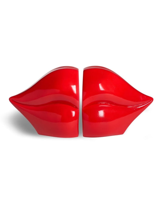 Set of Red Lips Bookends