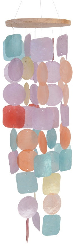 Pastel Capiz Wind Chime, 48cm