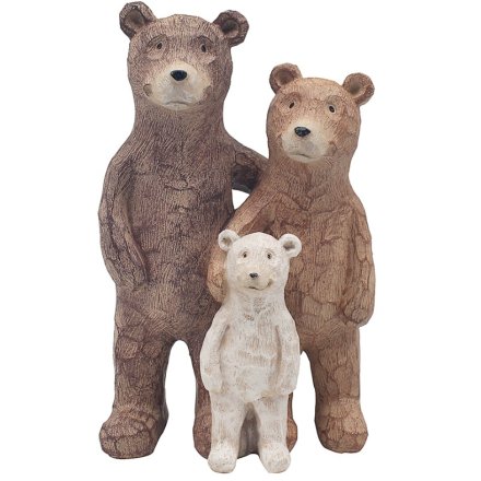 Resin Bear Family 28cm