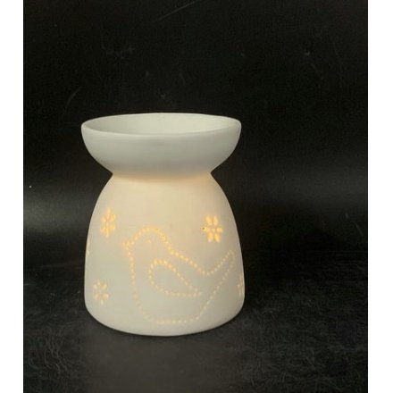 Dotted Bird Oil Burner, 9cm