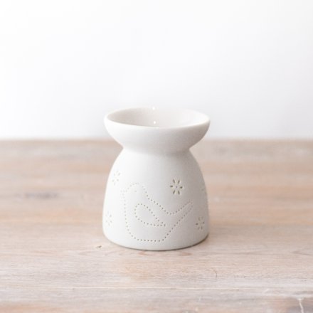 Dotted Bird Oil Burner, 9cm