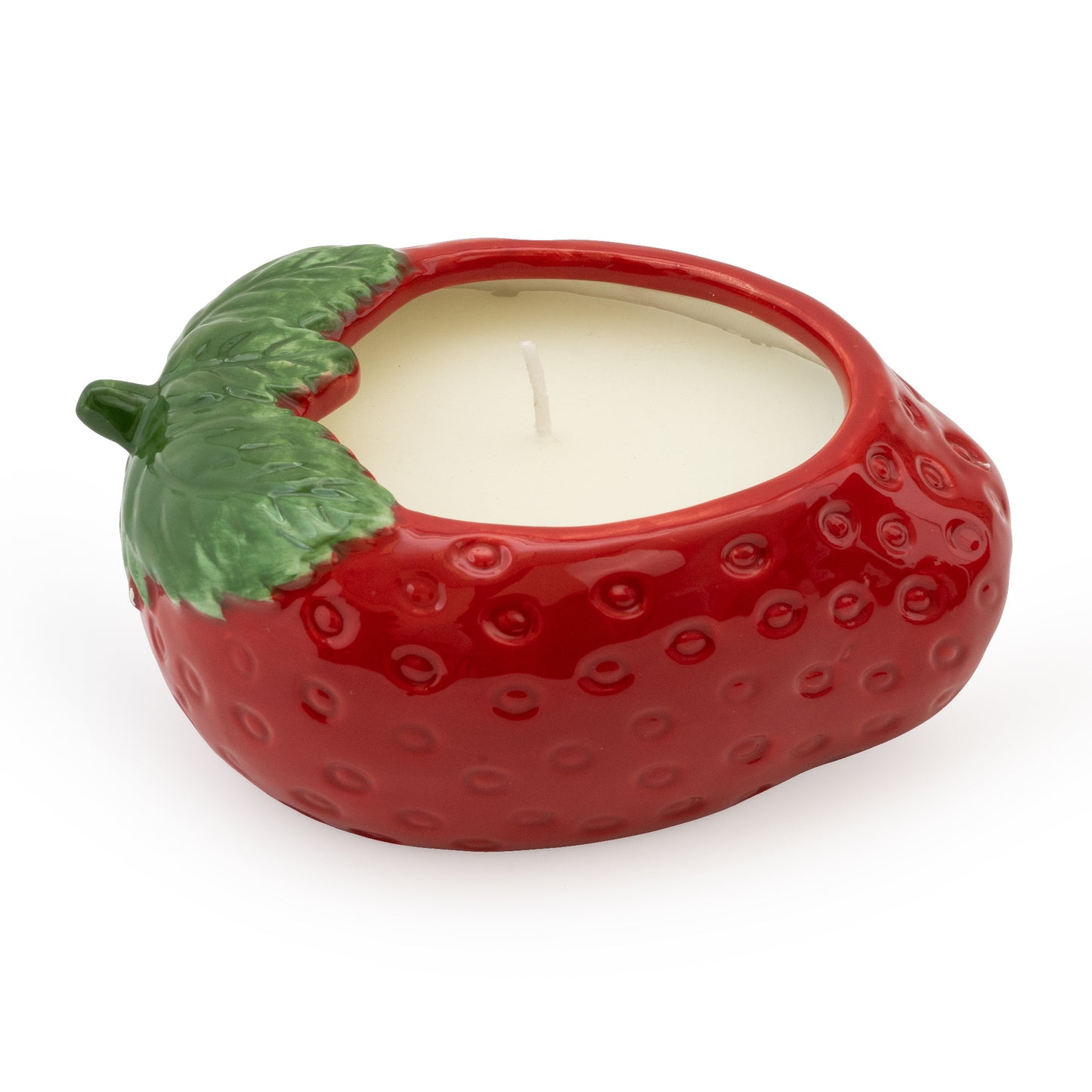 Ceramic Strawberry Candle - Strawberry Alpine Scent