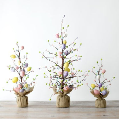 Pastel-hued Decorated Easter Egg Tree