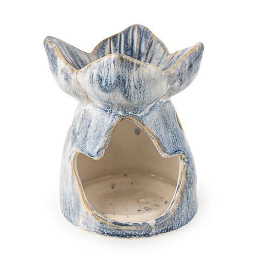 Blue Gloss Lotus Oil Burner