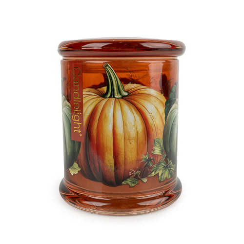 Large Glass Lidded Jar Candle Pumpkin & Ginger