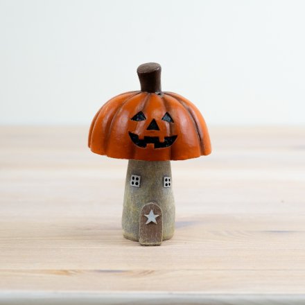 Pumpkin Roof House Ornament, 11cm