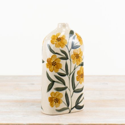16cm Glazed Bottle Top Vase