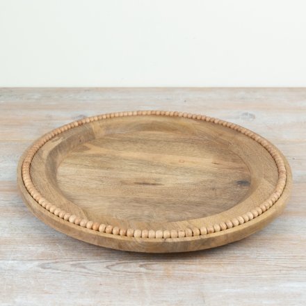 40cm Circular Wooden Plate