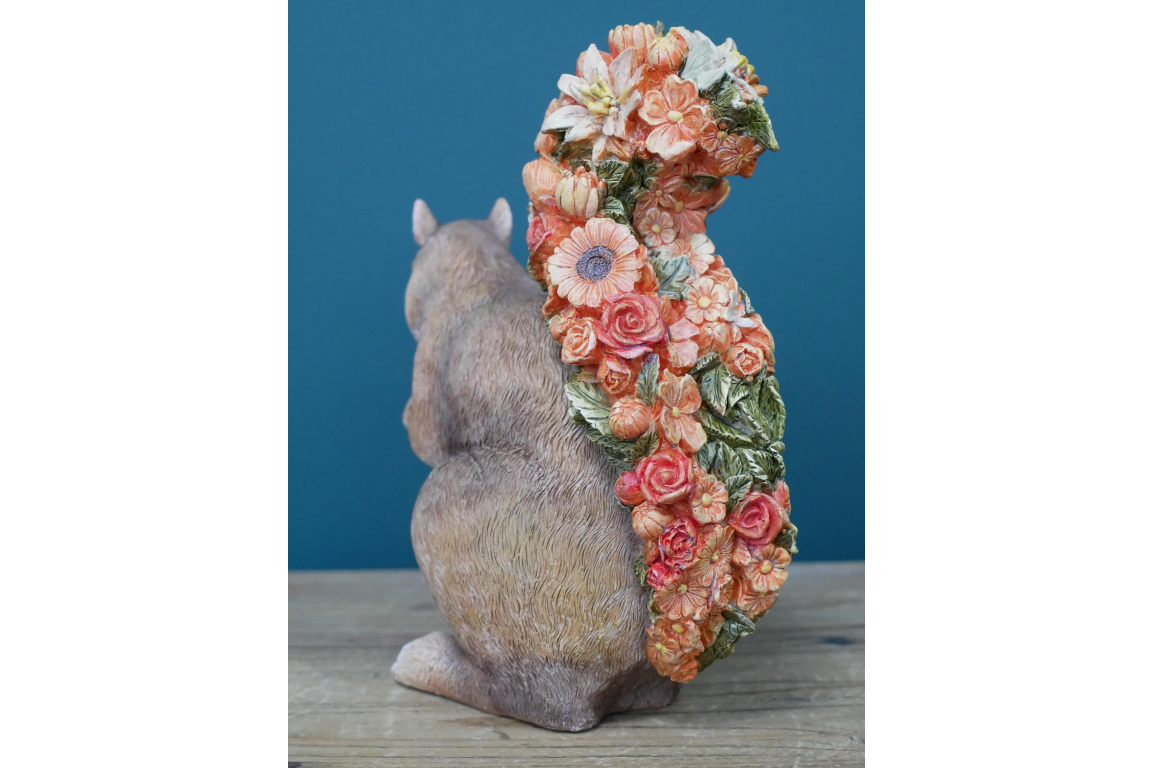 Squirrel with Floral Tail