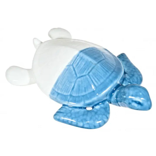 Ceramic Turtle Blue & White Turtle