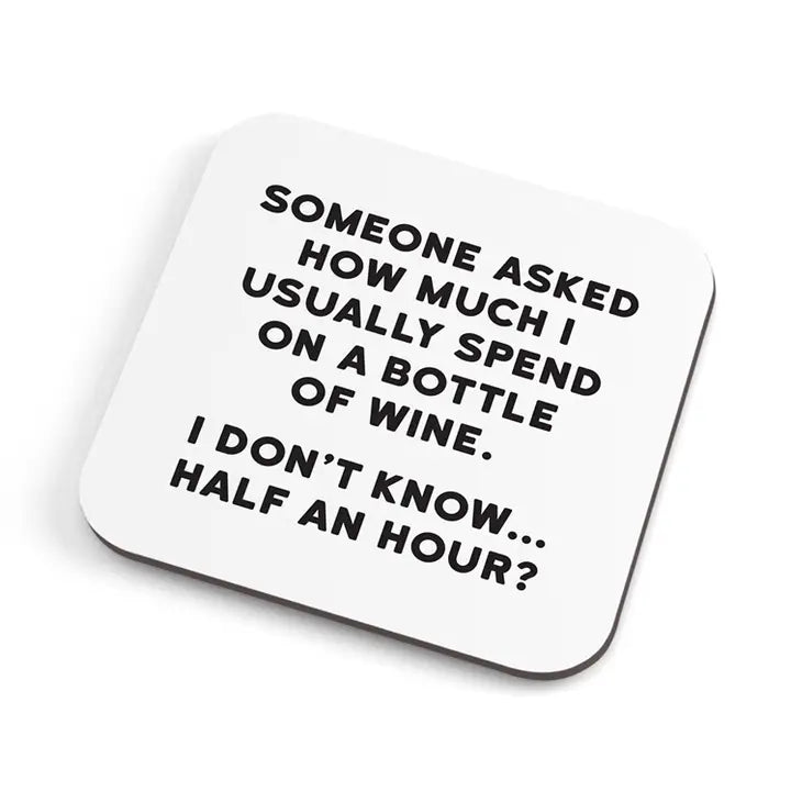 Comical Bottle of Wine Coaster