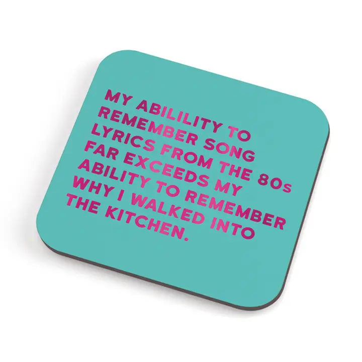 Comical Song Lyrics Coaster