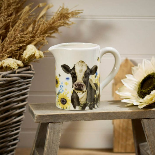 Floral Cow Jug