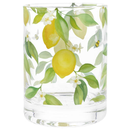 Gisela Graham Glass Tumbler 10cm - Lemon