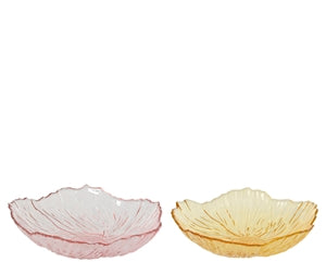 Glass Floral Dish 18cm