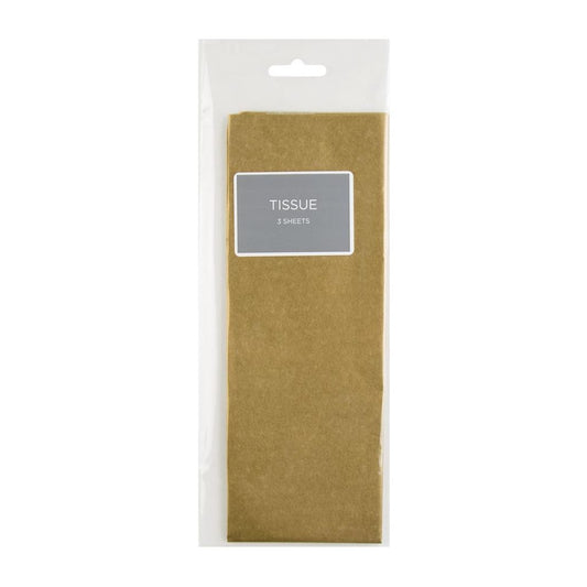 Plain Gold Tissue Paper - Pack of 3 Sheets