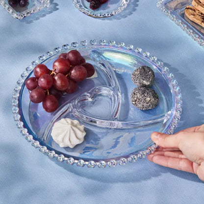 Heart Collection Glass Serving Dish, 23cm, Clear