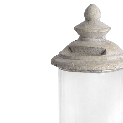 Glass Stoneware Candle Lamp Large