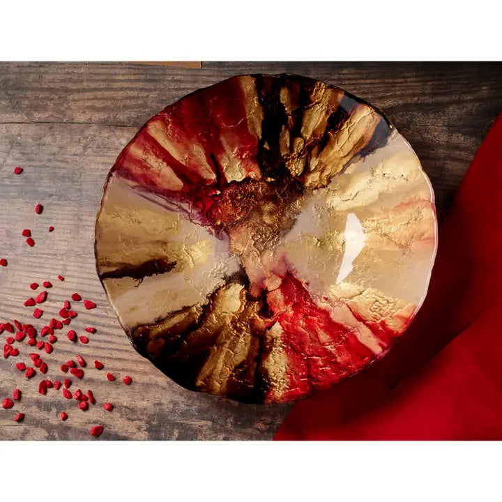 Abstract Red Bowl