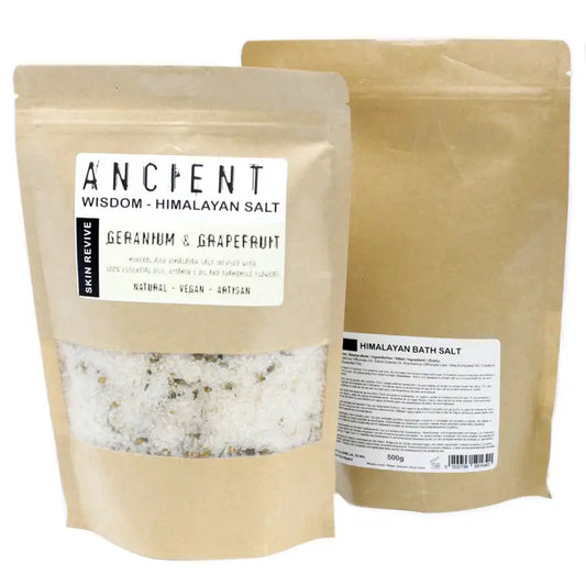 Himalayan Bath Salt Blend 500g - Skin Revive - Geranium & Grapefruit