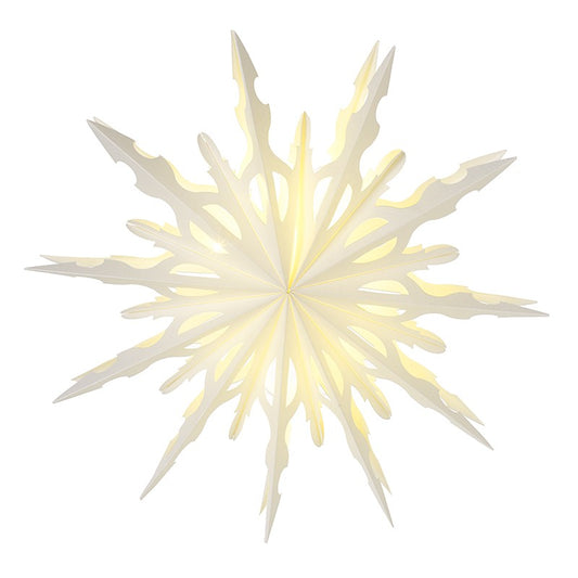 Hanging Light Up Paper Kirigami Snowflake Led