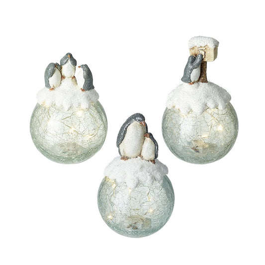 Penguins On Light Up Globes