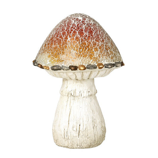 Medium Crackle Finish Yellow Red Top Mushroom