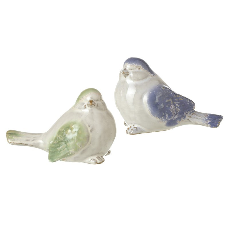 Blue & Green Ceramic Birds