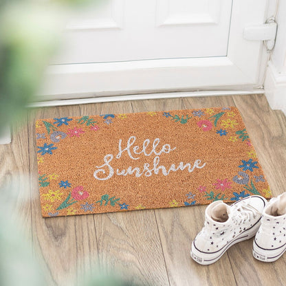 Floral Hello Sunshine Doormat