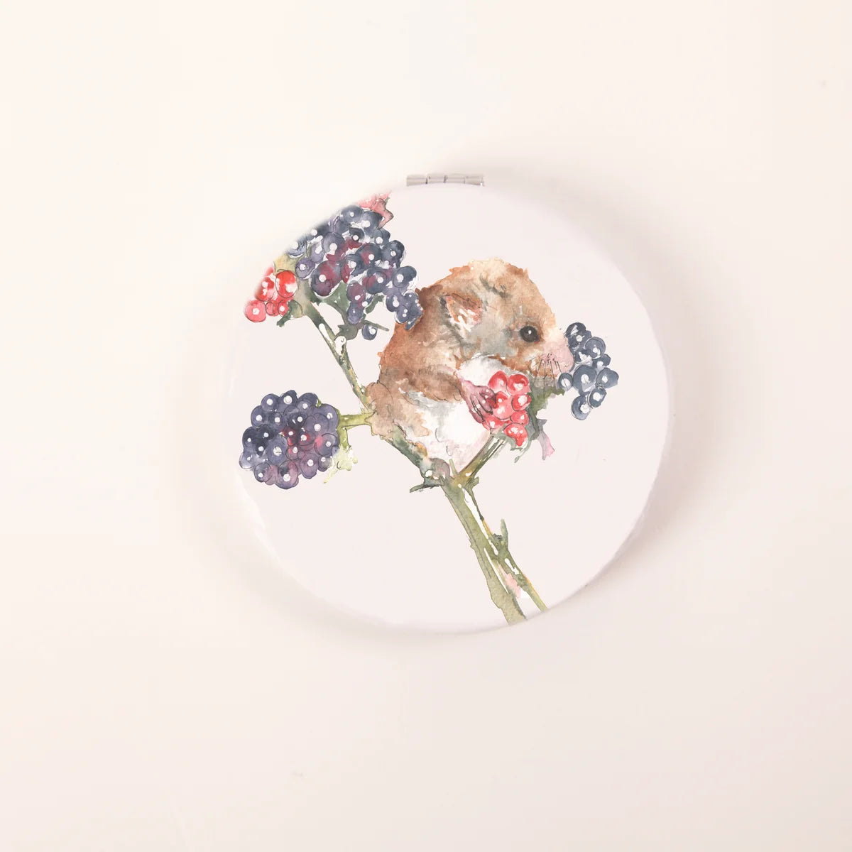Meg Hawkins Field Mouse Design Watercolour Compact Mirror