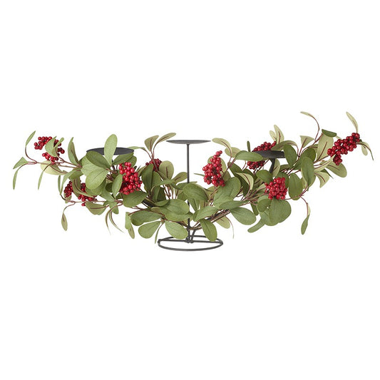 Red Berries & Green Leaf Centre Piece