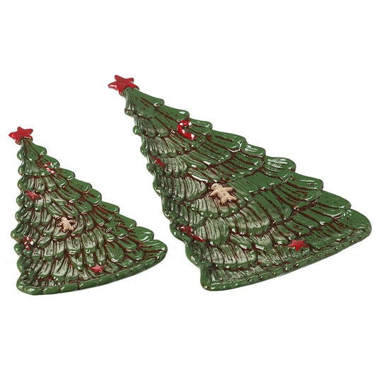 Ceramic Tree Decorative Plates Set of 2