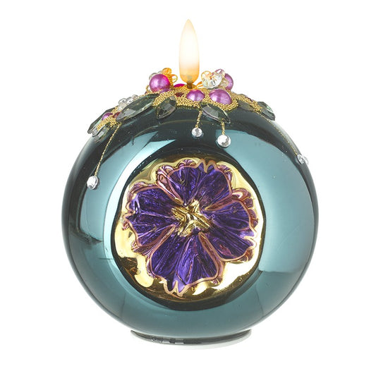 Blue Porcelain Led Candle Ball